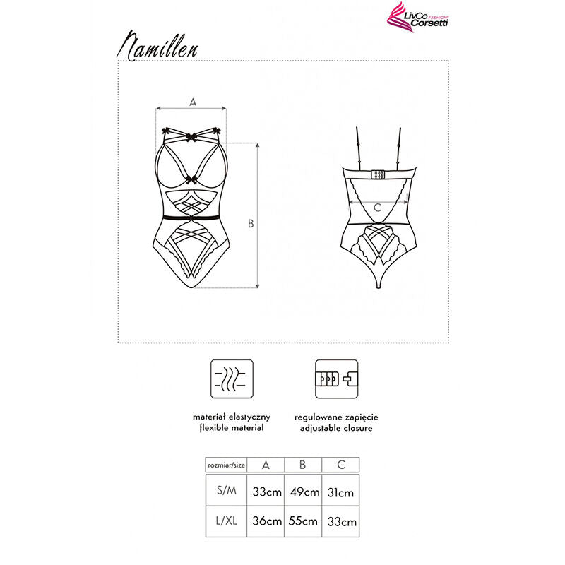 LIVCO CORSETTI FASHION - NAMILLEN LC 90528 BODY BLACK - NOCTURNA DESIRES