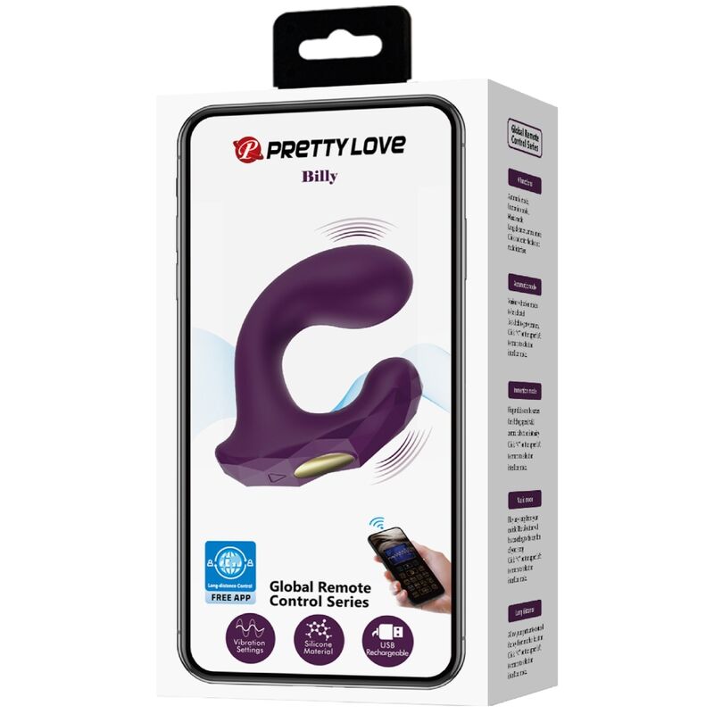 PRETTY LOVE - BILLY VIBRATION REMOTE CONTROL PURPLE FREE APP - NOCTURNA DESIRES