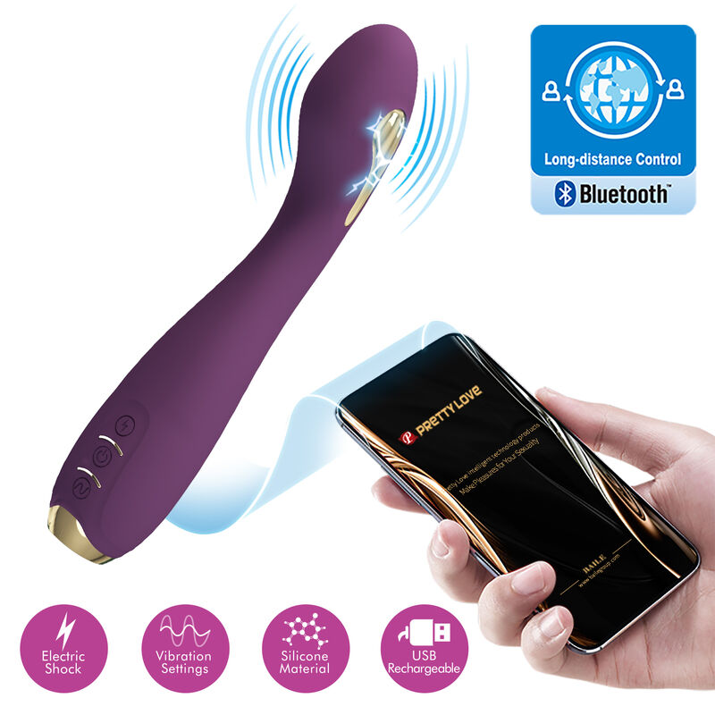 PRETTY LOVE - HECTOR ELECTROSHOCK VIBRATOR BY APP CONTROL PURPLE - NOCTURNA DESIRES