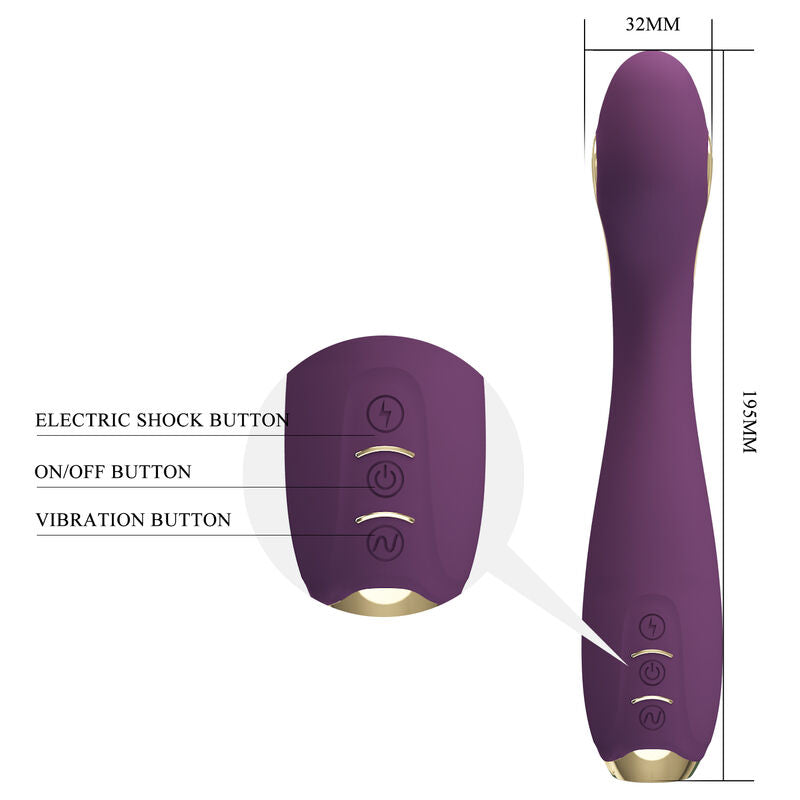 PRETTY LOVE - HECTOR ELECTROSHOCK VIBRATOR BY APP CONTROL PURPLE - NOCTURNA DESIRES
