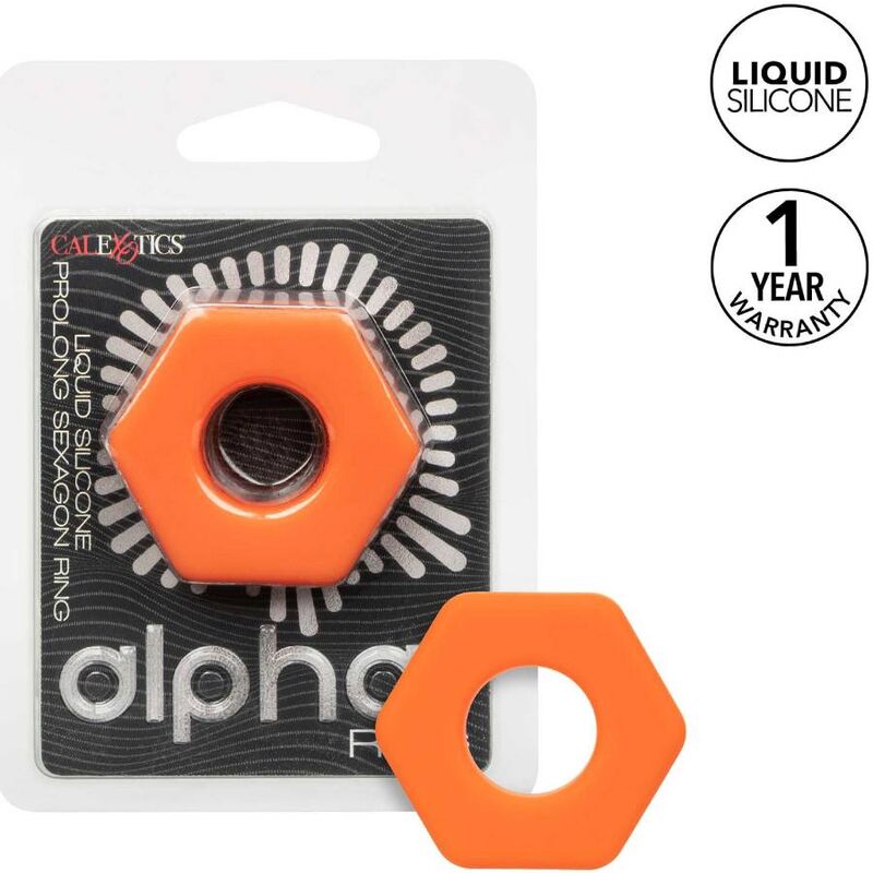 CALEXOTICS - ALPHA PROLONG SEXAGON RING ORANGE - NOCTURNA DESIRES