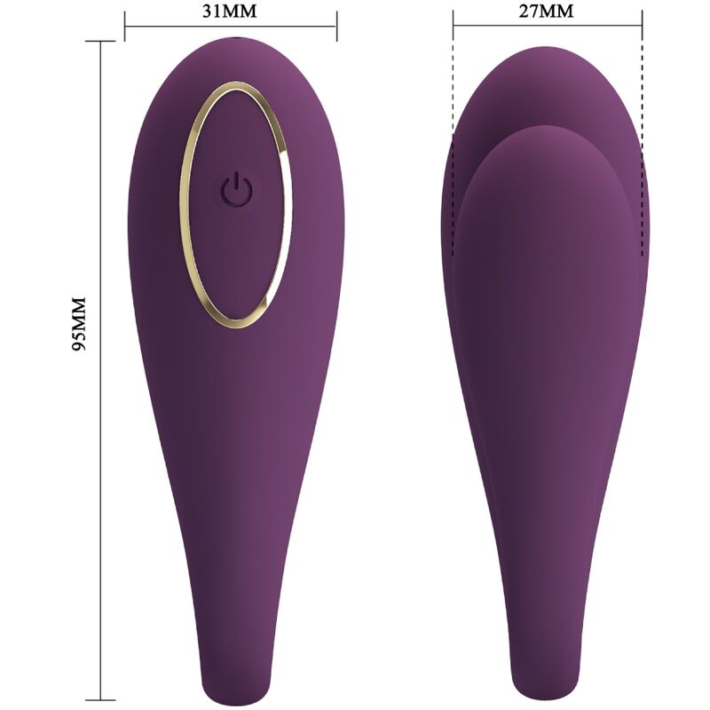 PRETTY LOVE - AUGUST REMOTE GLOBAL DOUBLE PLEASURE VIBRATOR - NOCTURNA DESIRES