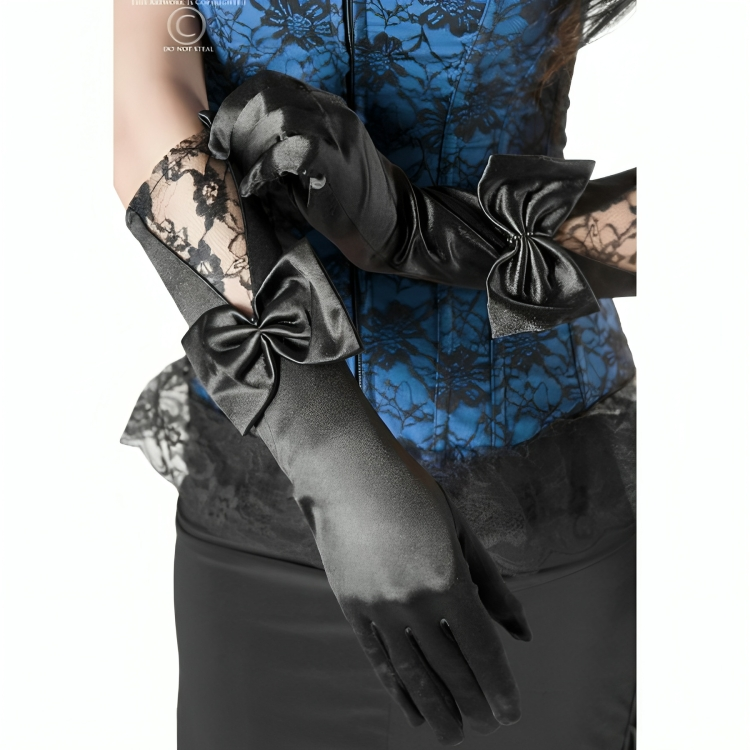 CHILIROSE - CR 3252 GLOVES BLACK - NOCTURNA DESIRES