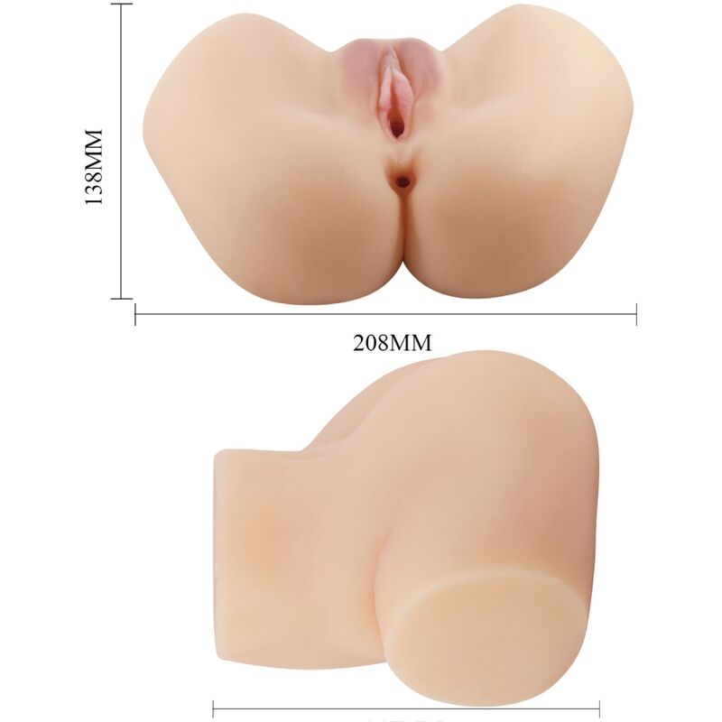 CRAZY BULL - REALISTIC VAGINA AND ANUS HAILEY VIBRATOR - NOCTURNA DESIRES
