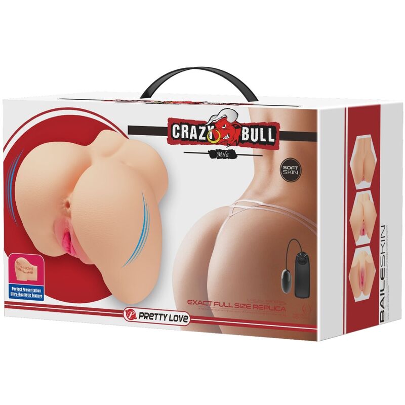 CRAZY BULL - REALISTIC VAGINA AND ANUS MILA VIBRATOR - NOCTURNA DESIRES