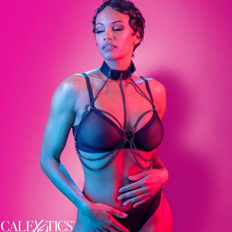 CALEXOTICS - EUPHORIA MULTI CHAIN COLLAR HARNESS - NOCTURNA DESIRES