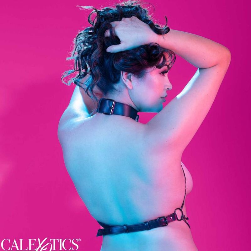 CALEXOTICS - EUPHORIA PLUS SIZE MULTI CHAIN COLLAR HARNESS - NOCTURNA DESIRES