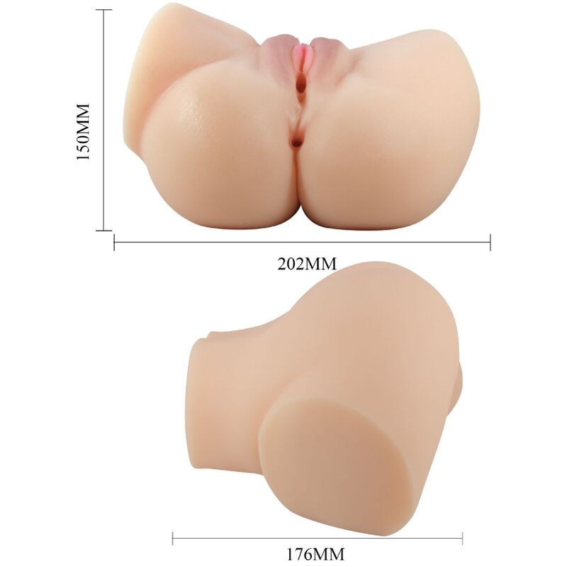 CRAZY BULL - REALISTIC VAGINA AND ANUS EMILIA VIBRATOR - NOCTURNA DESIRES