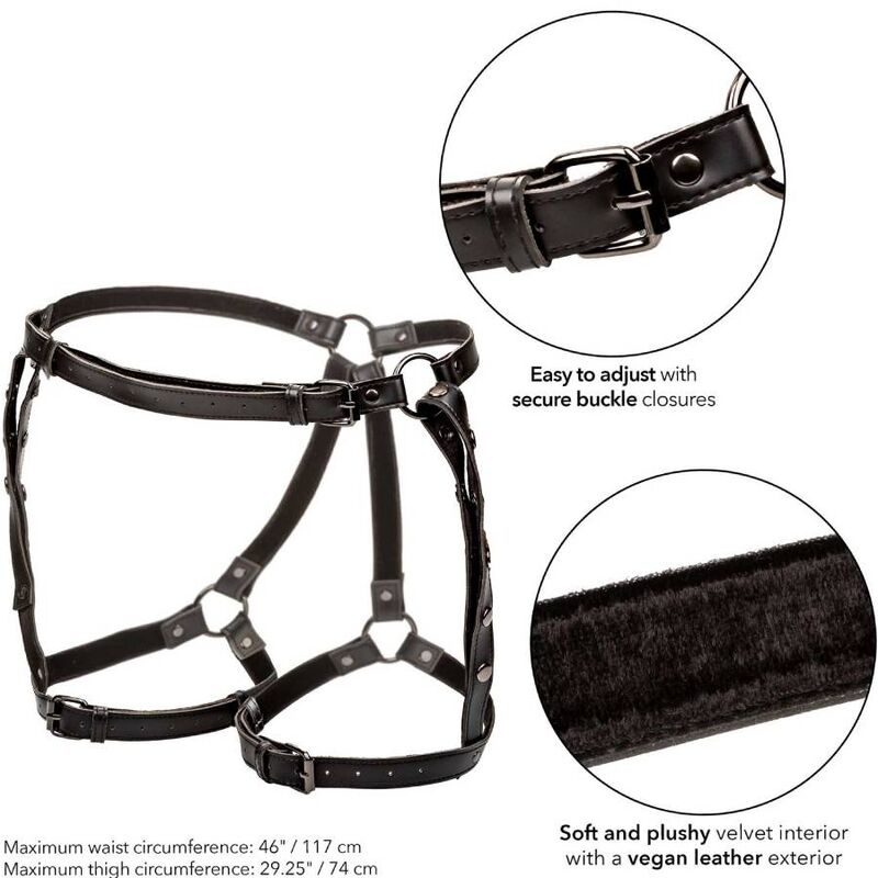 CALEXOTICS - EUPHORIA PLUS SIZE RIDING THIGH HARNESS - NOCTURNA DESIRES