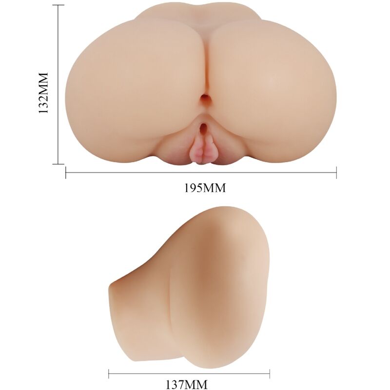 CRAZY BULL - REALISTIC VAGINA AND ANUS LUNA VIBRATOR - NOCTURNA DESIRES