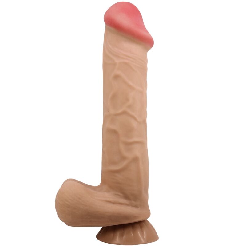 PRETTY LOVE - SLIDING SKIN SERIES REALISTIC DILDO WITH SLIDING SKIN SUCTION CUP FLESH 26 CM - NOCTURNA DESIRES