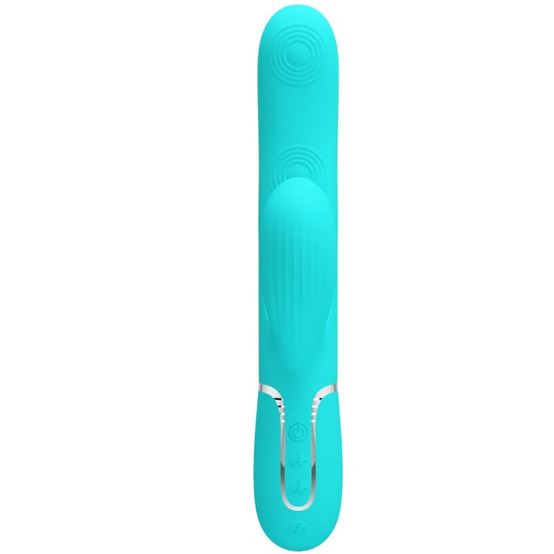 PRETTY LOVE - PERLITA MULTIFUNCTION 3 IN 1 G-SPOT VIBRATOR AQUA GREEN - NOCTURNA DESIRES