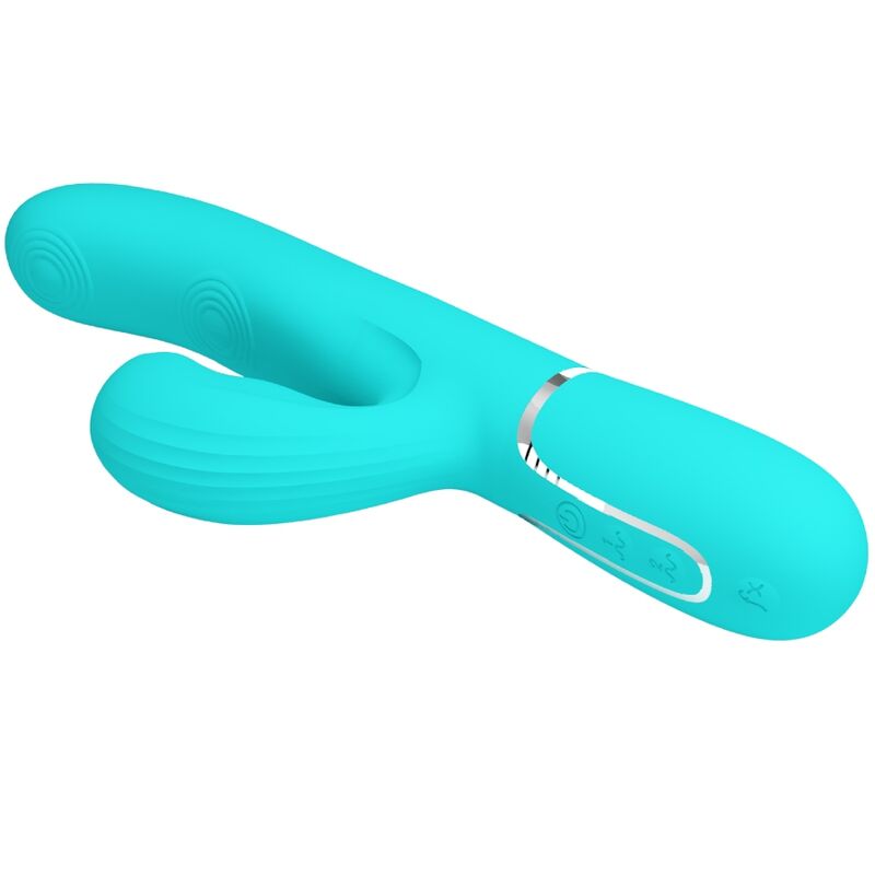 PRETTY LOVE - PERLITA MULTIFUNCTION 3 IN 1 G-SPOT VIBRATOR AQUA GREEN - NOCTURNA DESIRES