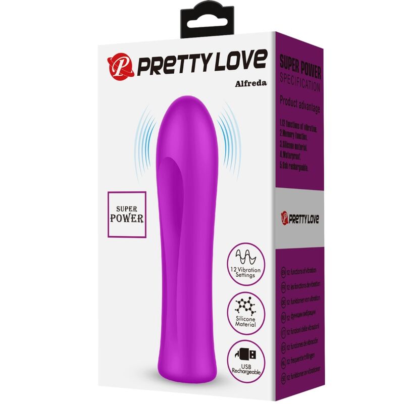 PRETTY LOVE - ALFREDA SUPER POWER VIBRATOR VIOLET - NOCTURNA DESIRES