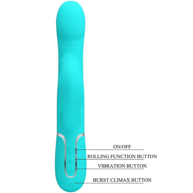 PRETTY LOVE - RABBIT VIBRATOR PEARLS AQUA GREEN - NOCTURNA DESIRES