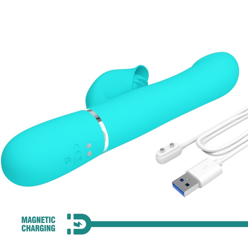 PRETTY LOVE - RABBIT VIBRATOR PEARLS AQUA GREEN - NOCTURNA DESIRES