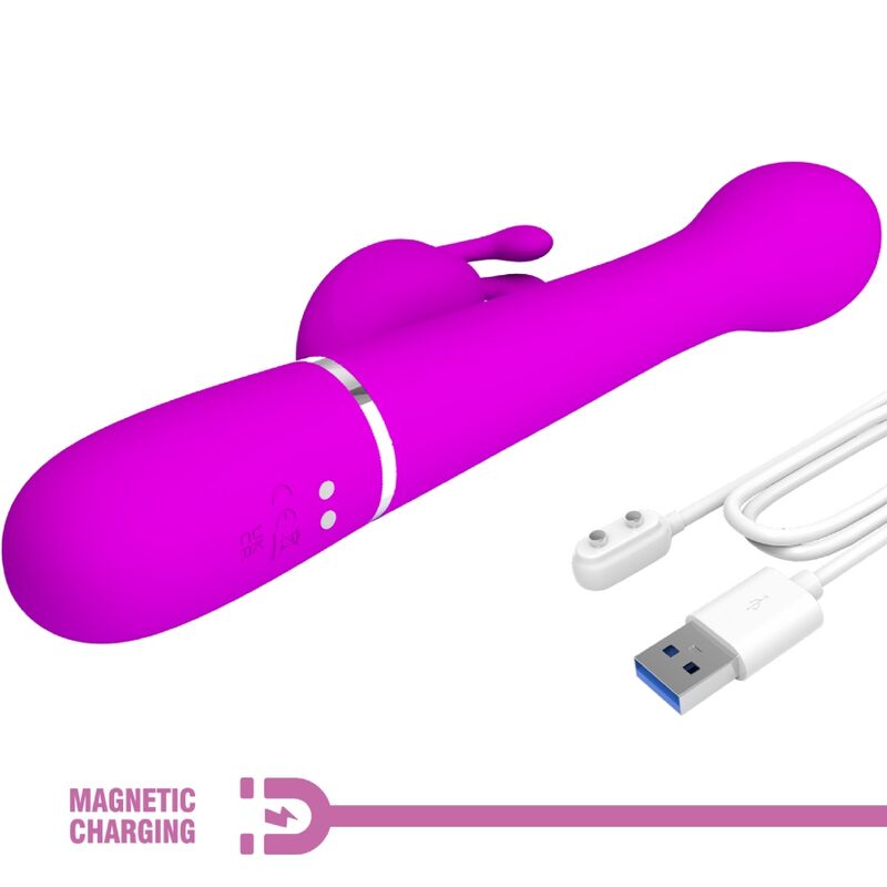 PRETTY LOVE - DEJON RABBIT VIBRATOR 3 IN 1 MULTIFUNCTION VIOLET - NOCTURNA DESIRES
