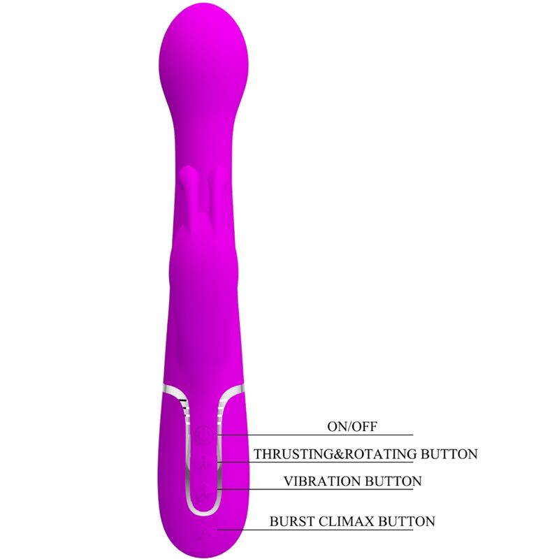PRETTY LOVE - DEJON RABBIT VIBRATOR 3 IN 1 MULTIFUNCTION VIOLET - NOCTURNA DESIRES