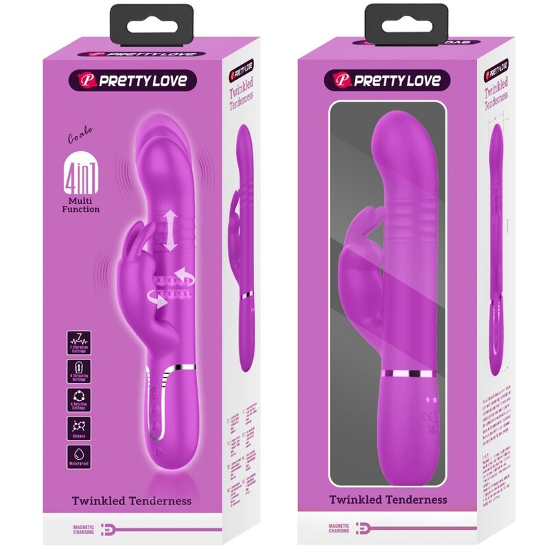 PRETTY LOVE - COALE RABBIT VIBRATOR PEARLS VIOLET - NOCTURNA DESIRES