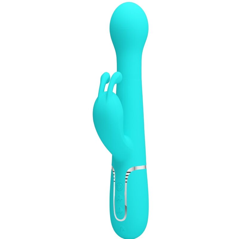 PRETTY LOVE - DEJON RABBIT VIBRATOR 3 IN 1 MULTIFUNCTION AQUA GREEN - NOCTURNA DESIRES