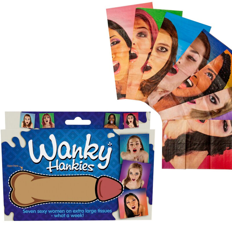 SPENCER & FLEETWOOD - WANKY HANKIES 7 EXTRA LARGE WOMEN'S HANDKERCHIEFS - NOCTURNA DESIRES