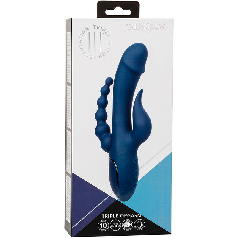 CALEXOTICS - VIBRATOR TRIPLE ORGASM BLUE - NOCTURNA DESIRES
