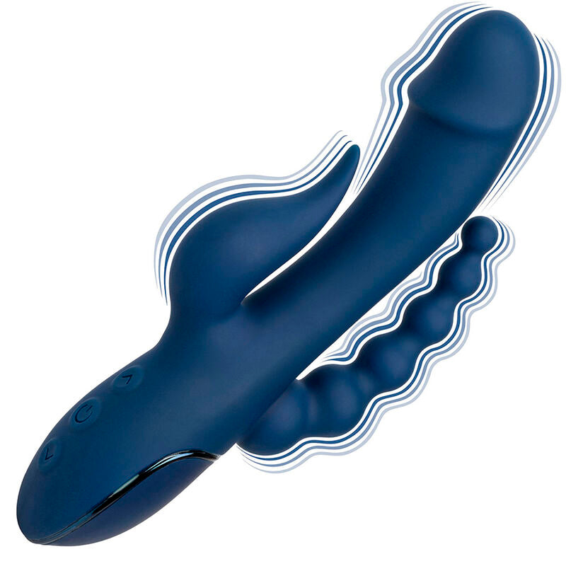 CALEXOTICS - VIBRATOR TRIPLE ORGASM BLUE - NOCTURNA DESIRES
