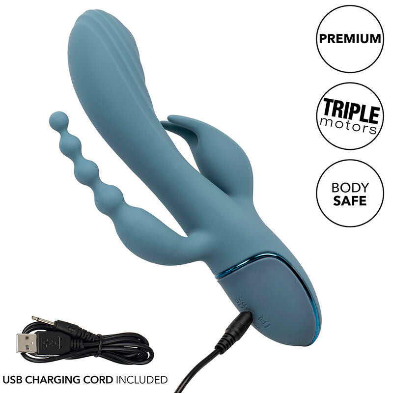 CALEXOTICS - VIBRATOR TRIPLE ECSTASY GREY - NOCTURNA DESIRES