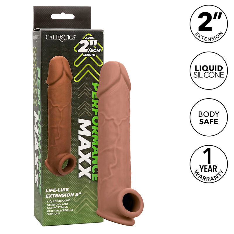 CALEXOTICS - PERFORMANCE MAXX LIFE-LIKE EXTENSION 8 BROWN SKIN - NOCTURNA DESIRES