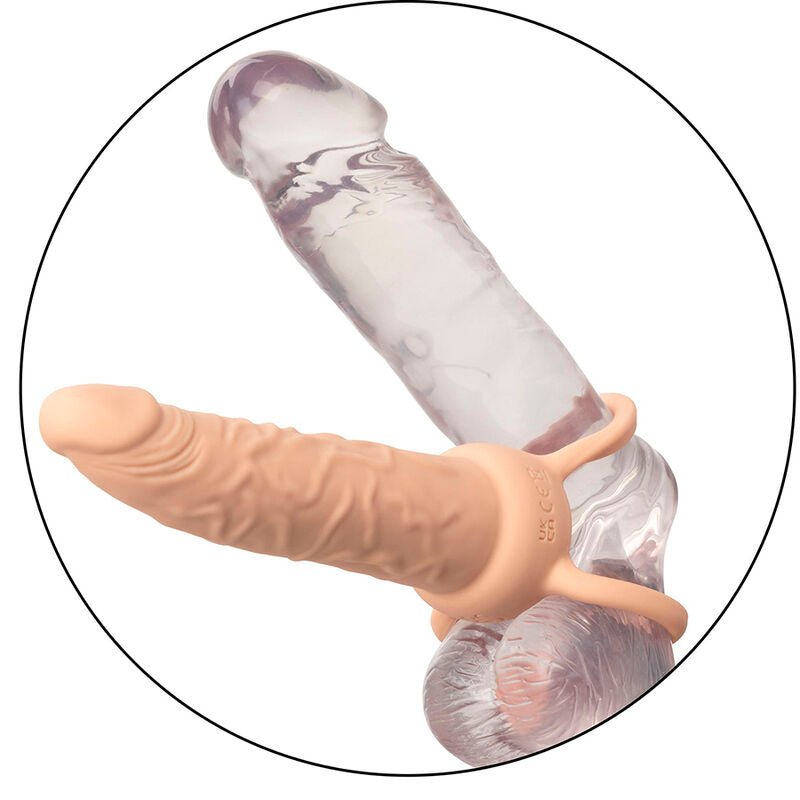 CALEXOTICS - PERFORMANCE MAXX RECHARGABLE DUAL PENETRATOR LIGHT SKIN - NOCTURNA DESIRES