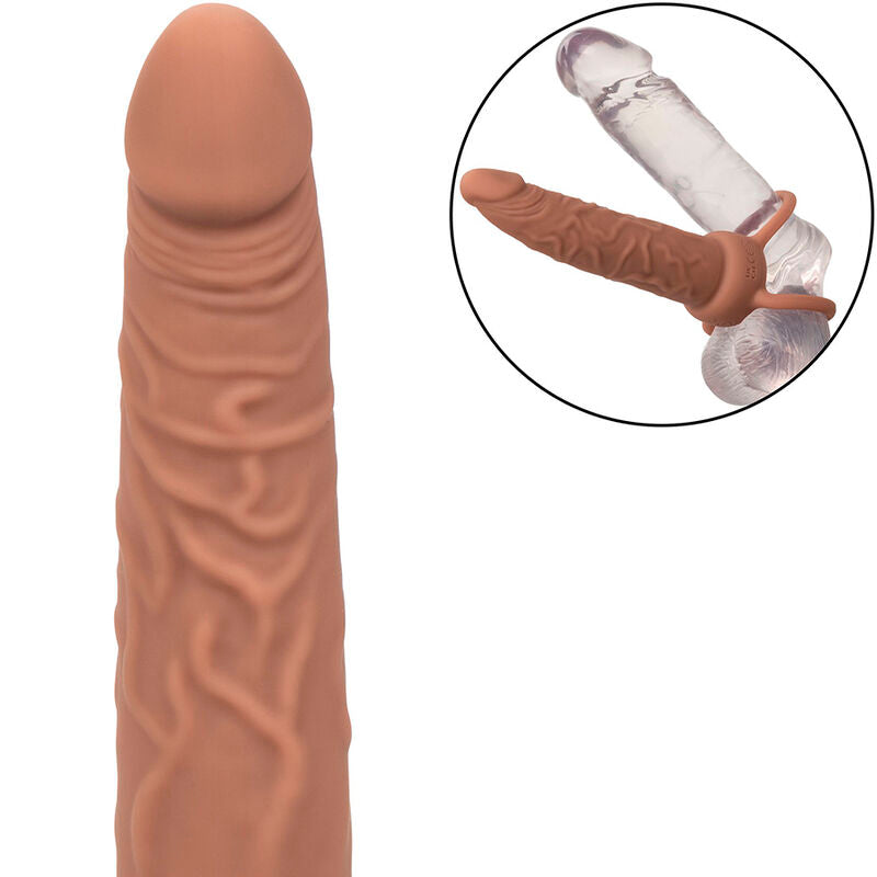 CALEXOTICS - PERFORMANCE MAXX RECHARGABLE DUAL PENETRATOR BROWN SKIN - NOCTURNA DESIRES