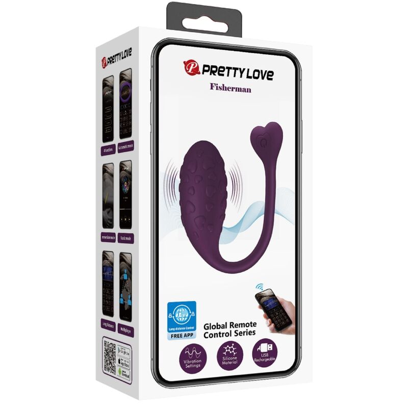 PRETTY LOVE - FISHERMAN APP CONTROLLED  VIBRATING EGG LILA - NOCTURNA DESIRES
