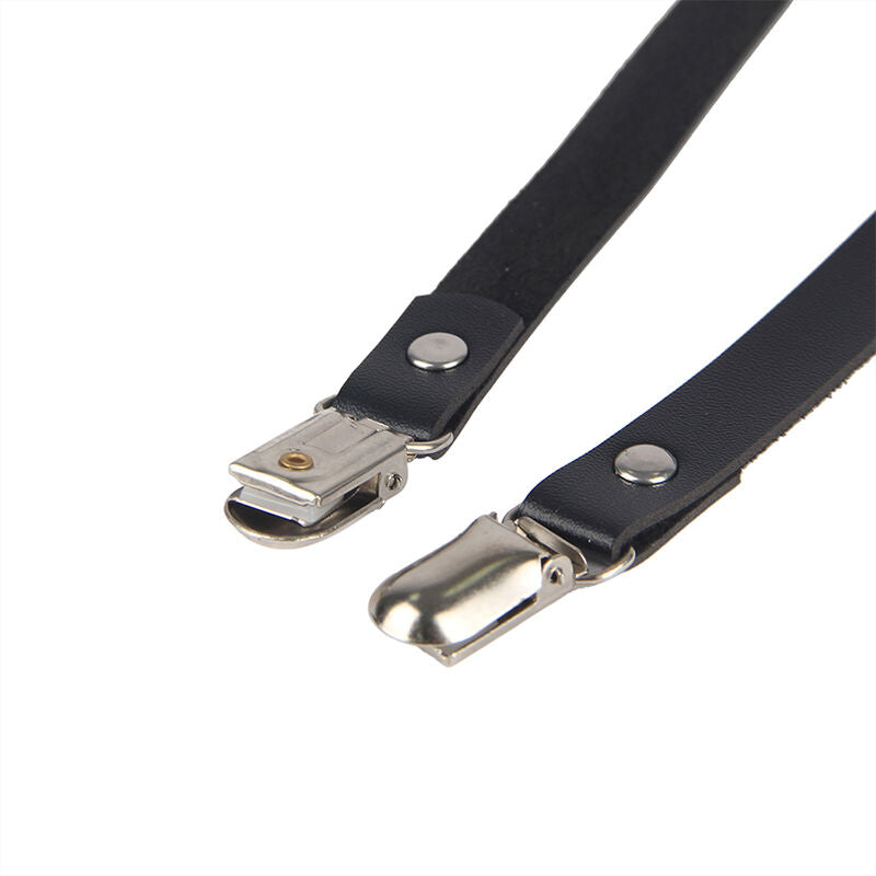 SUBBLIME - LEATHER CHAINLEG HARNESS BLACK ONE SIZE - NOCTURNA DESIRES