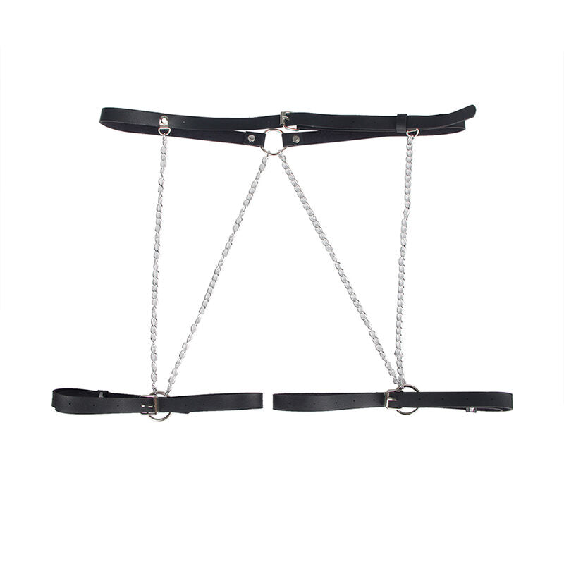 SUBBLIME - LEATHER BELT HARNESS BLACK ONE SIZE - NOCTURNA DESIRES