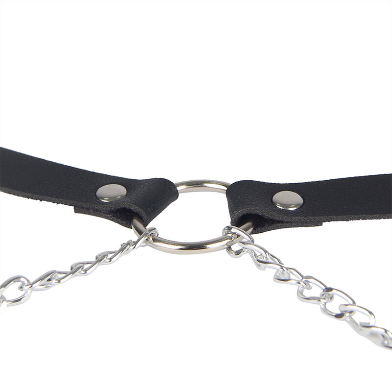 SUBBLIME - LEATHER BELT HARNESS BLACK ONE SIZE - NOCTURNA DESIRES
