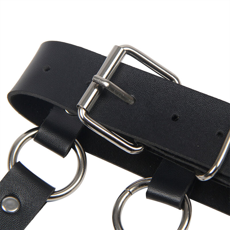 SUBBLIME - CHEST HARNESS WITH BIG RING CHAINS ONE SIZE - NOCTURNA DESIRES