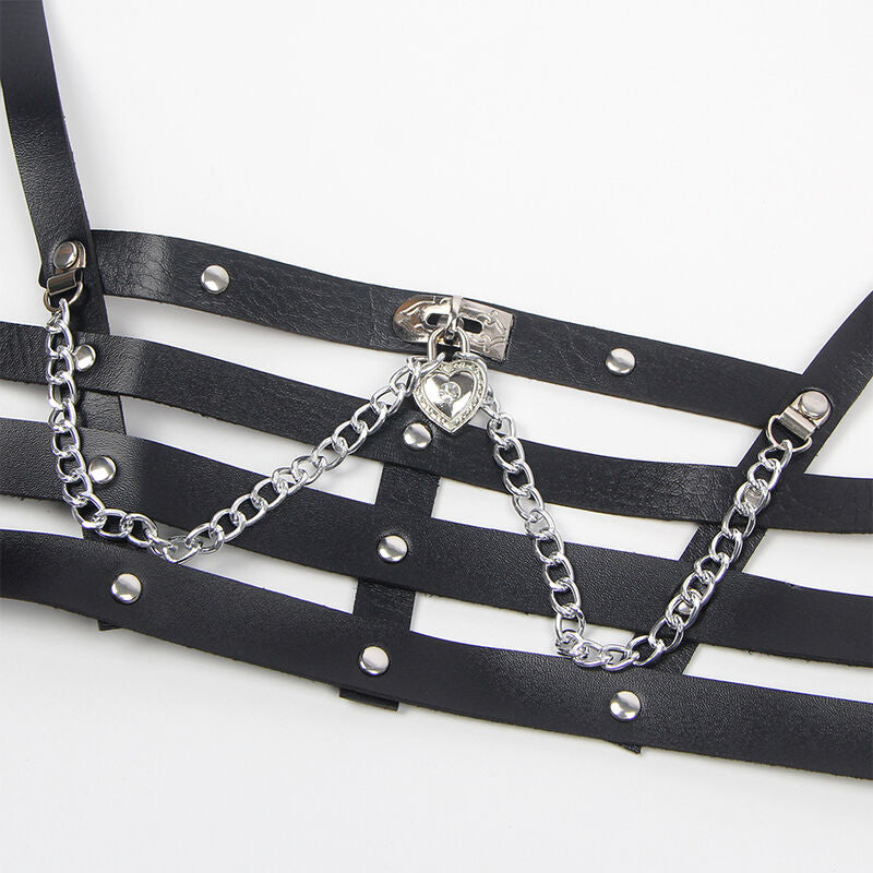 SUBBLIME - CORSET HARNESS WITH CHAINDETAIL ONE SIZE - NOCTURNA DESIRES