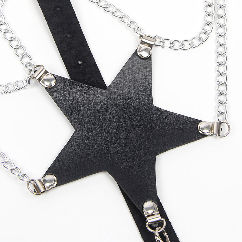 SUBBLIME - FULL BODY HARNESS WITH STAR CHAINDETAIL ONE SIZE - NOCTURNA DESIRES