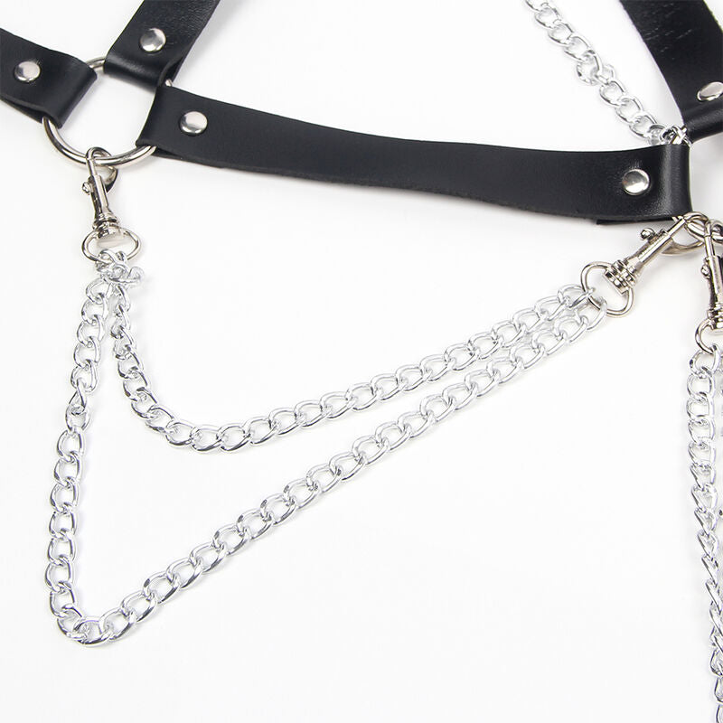SUBBLIME - HARNESS BRA WITH CHAINDETAIL ONE SIZE - NOCTURNA DESIRES