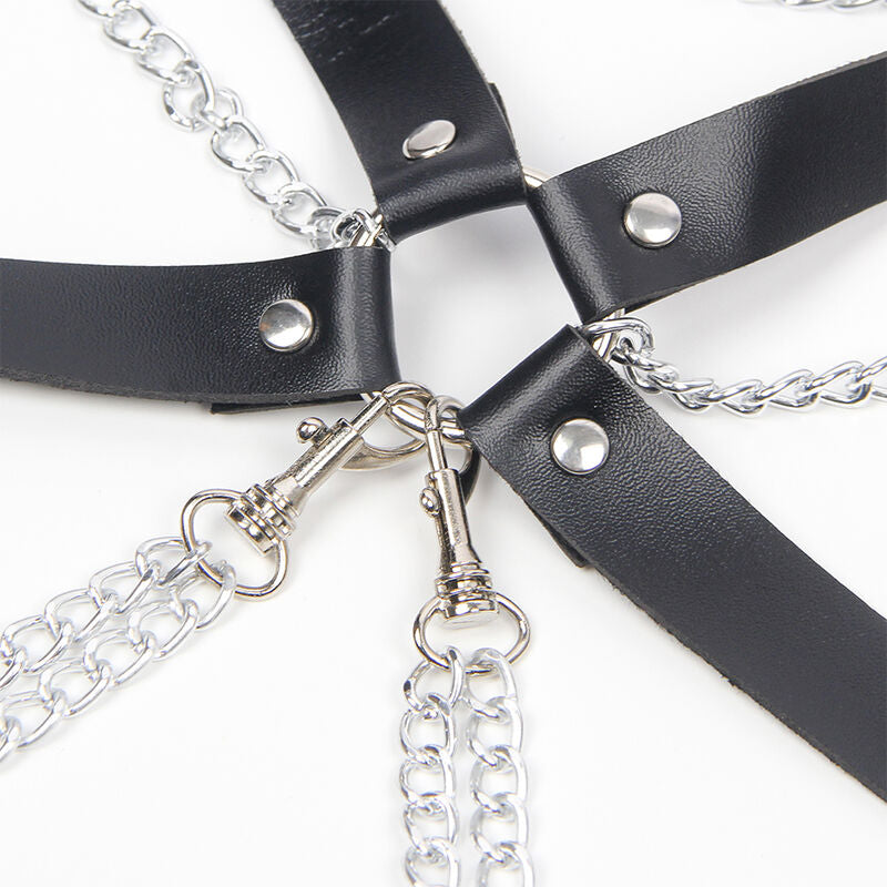 SUBBLIME - HARNESS BRA WITH CHAINDETAIL ONE SIZE - NOCTURNA DESIRES