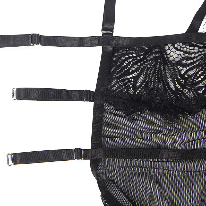SUBBLIME - BABYDOLL WITH ADJUSTABLE LACE STRAPS BLACK L/XL - NOCTURNA DESIRES