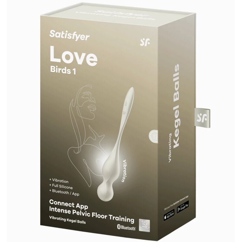 SATISFYER - LOVE BIRDS VIBRATING KEGEL BALLS WHITE - NOCTURNA DESIRES