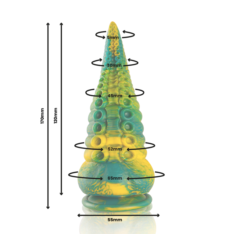 EPIC - CETUS GREEN TENTACLE DILDO SMALL SIZE - NOCTURNA DESIRES