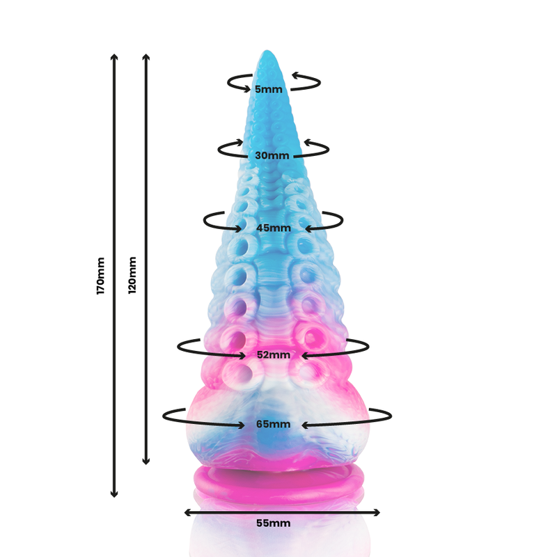 EPIC - PHORCYS BLUE TENTACLE DILDO SMALL SIZE - NOCTURNA DESIRES