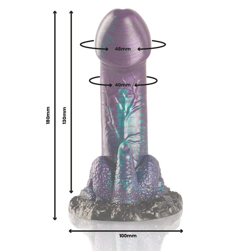 EPIC - BASILISK DILDO DOUBLE SCALY PLEASURE SMALL SIZE - NOCTURNA DESIRES