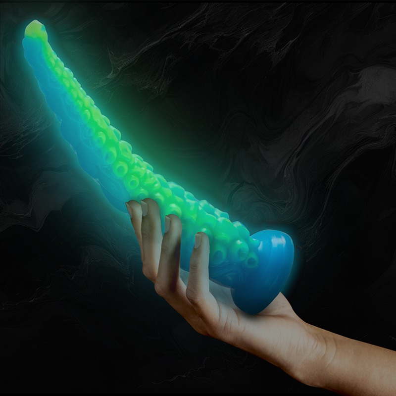 EPIC - SCYLLA FLUORESCENT THIN TENTACLE DILDO LARGE SIZE - NOCTURNA DESIRES