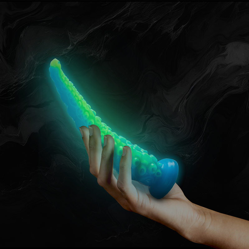 EPIC - SCYLLA FLUORESCENT THIN TENTACLE DILDO SMALL SIZE - NOCTURNA DESIRES