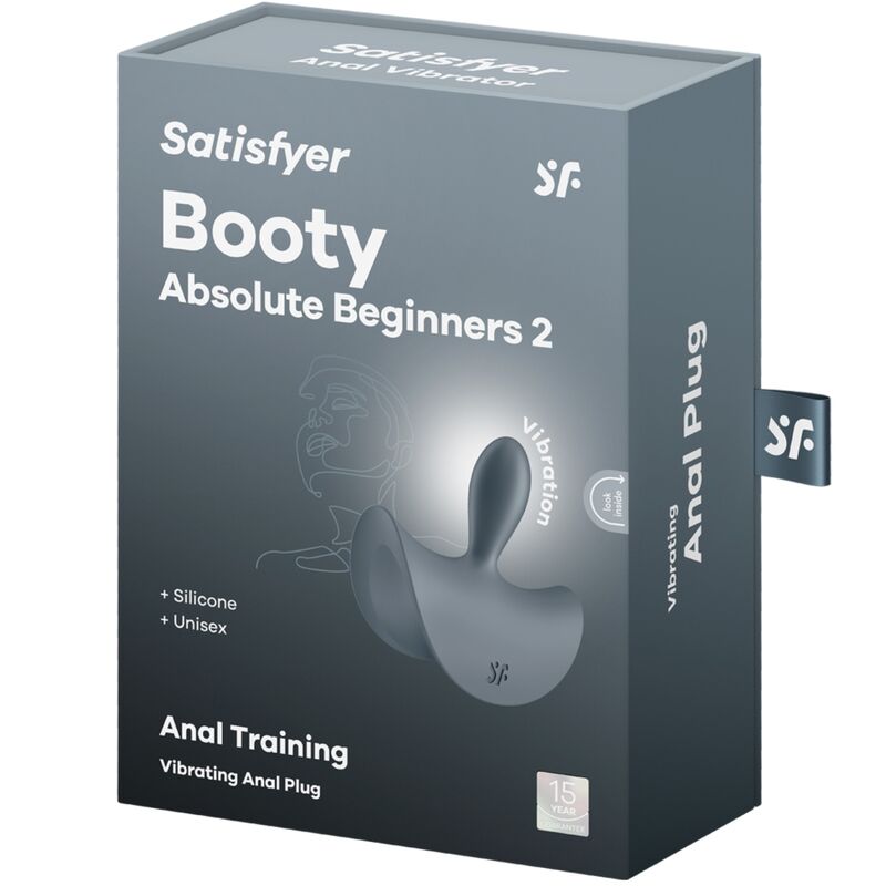 SATISFYER - BOOTY ABSOLUTE BEGINNERS 2 ANAL PLUG VIBRATOR UNISEX BLACK - NOCTURNA DESIRES