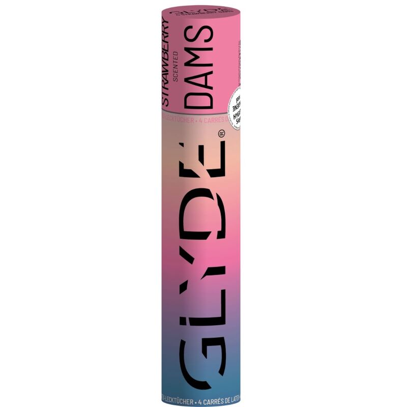 SHEER GLYDE - DAMS LAMINAS LATEX ORAL SEX STRAWBERRY SHEER GLYDE  NOCTURNA DESIRES