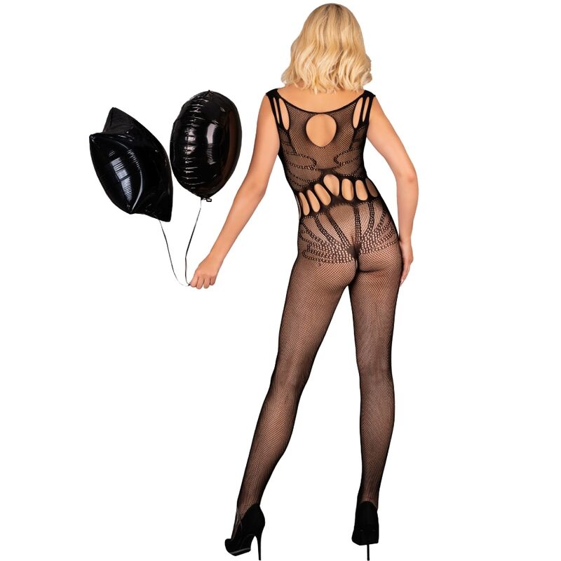 LIVCO CORSETTI FASHION - AMAHIL BODYSTOCKING CROTCHLESS BLACK ONE SIZE - NOCTURNA DESIRES